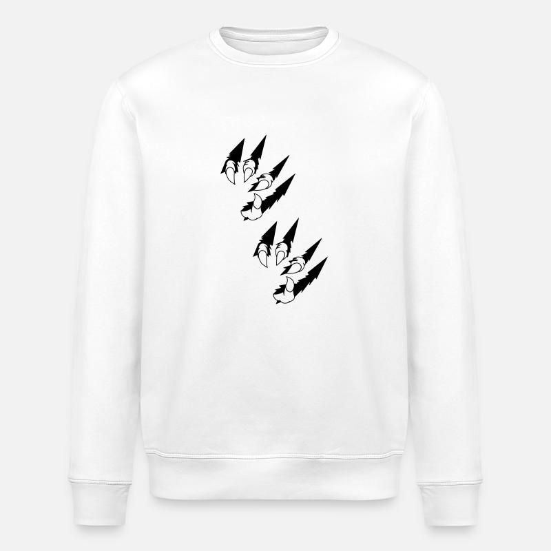 Griffes d’animaux - Sweat bio ROLLER Stanley/Stella Unisexe - blanc