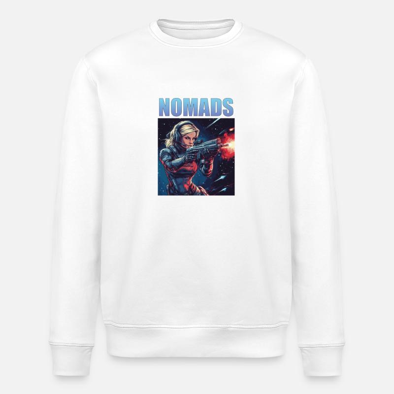 Blaster Girl 2 - Stanley/Stella Unisex Bio-Sweatshirt ROLLER - Weiß