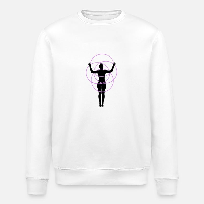 Hulahoop Silhouette - Stanley/Stella Unisex Bio-Sweatshirt ROLLER - Weiß