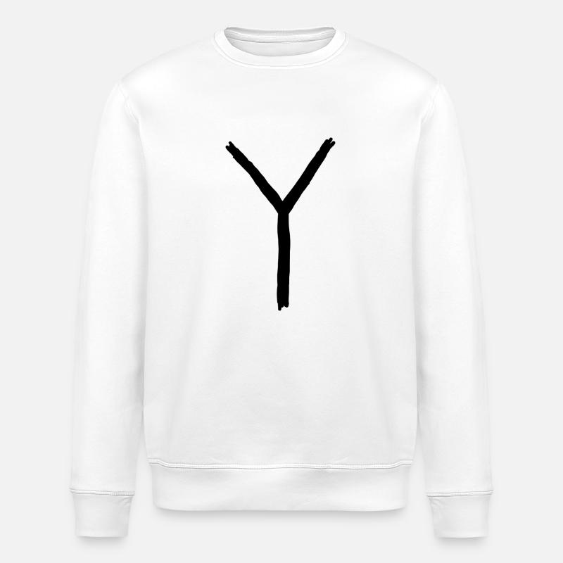 Buchstaben Y - Stanley/Stella Unisex Bio-Sweatshirt ROLLER - Weiß