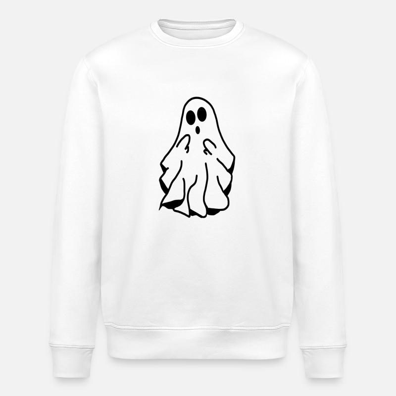 Fantôme de dessin animé - Sweat bio ROLLER Stanley/Stella Unisexe - blanc