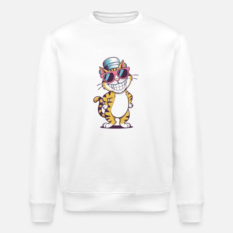 Cool Cat Vibes - Stanley/Stella Unisex Bio-Sweatshirt ROLLER - Weiß
