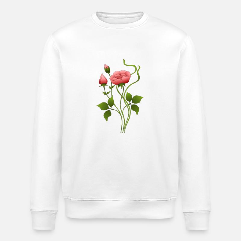 Blumen - Stanley/Stella Unisex Bio-Sweatshirt ROLLER - Weiß