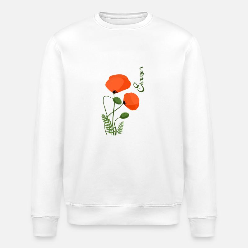 Summer flower - Stanley/Stella Unisex Bio-Sweatshirt ROLLER - Weiß