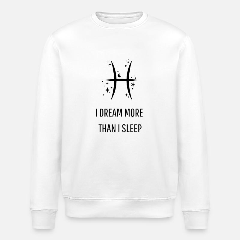 Symbole des Poissons avec ironie - Sweat bio ROLLER Stanley/Stella Unisexe - blanc