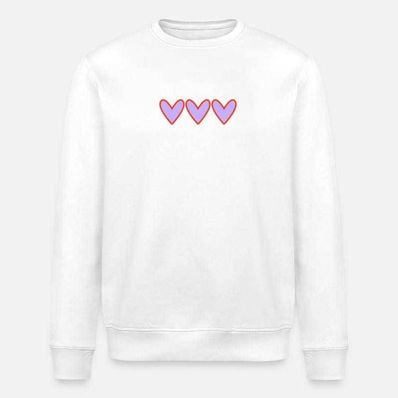 HERZ - Stanley/Stella Unisex Bio-Sweatshirt ROLLER - Weiß