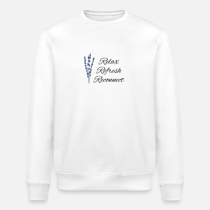 Relax Refresh Reconnect - Stanley/Stella ROLLER Unisex Organic Sweatshirt - white