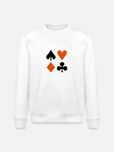 Poker - Stanley/Stella ROLLER Unisex Organic Sweatshirt - white