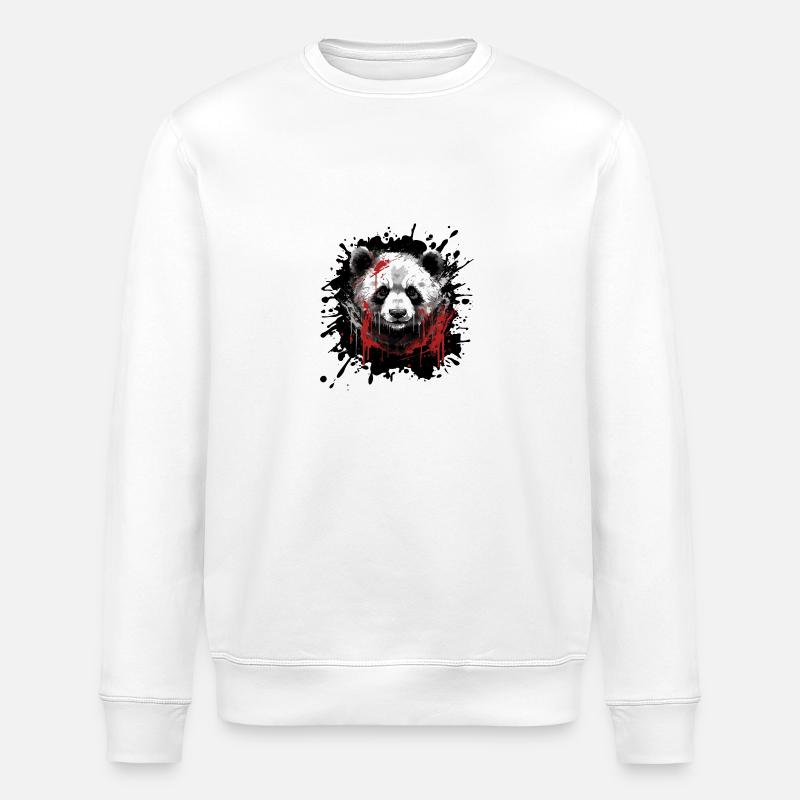 Panda Portrait - Sweat bio ROLLER Stanley/Stella Unisexe - blanc