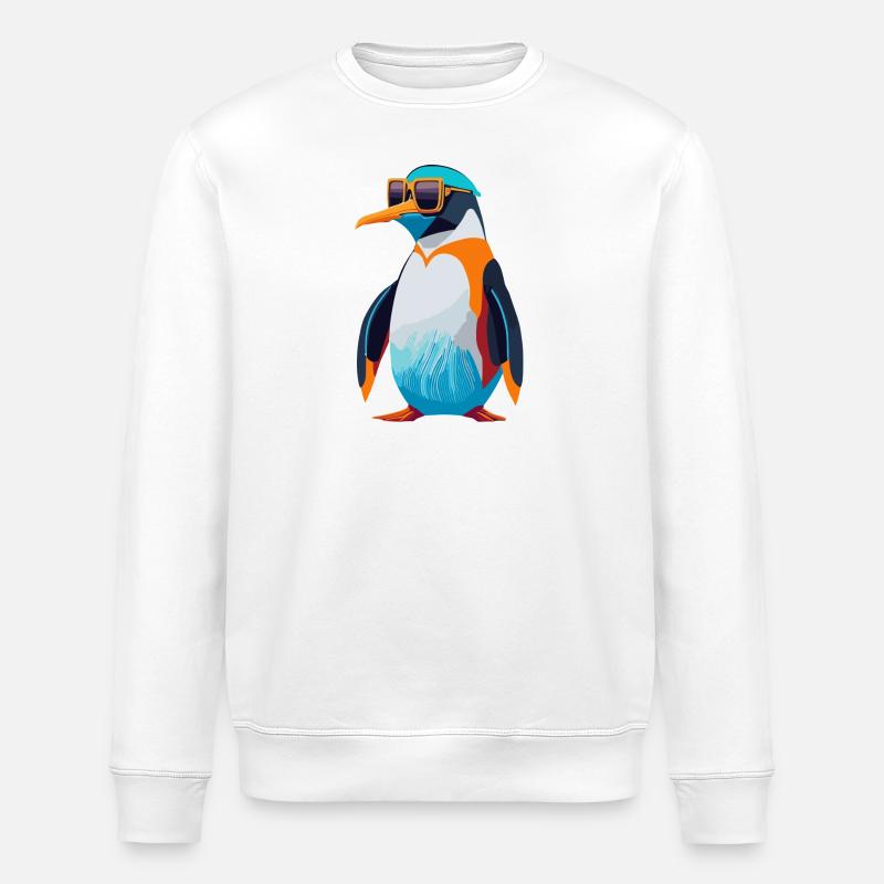 Penguin Revolution - Stanley/Stella ROLLER Unisex Organic Sweatshirt - white