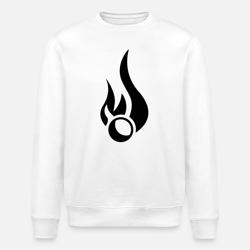 Boule enflammée - Sweat bio ROLLER Stanley/Stella Unisexe - blanc