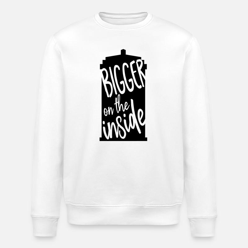 Bigger on the inside - Stanley/Stella ROLLER Unisex Organic Sweatshirt - white