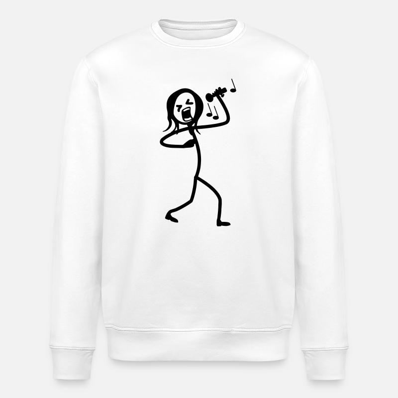 Stickmen Sänger - Stanley/Stella Unisex Bio-Sweatshirt ROLLER - Weiß