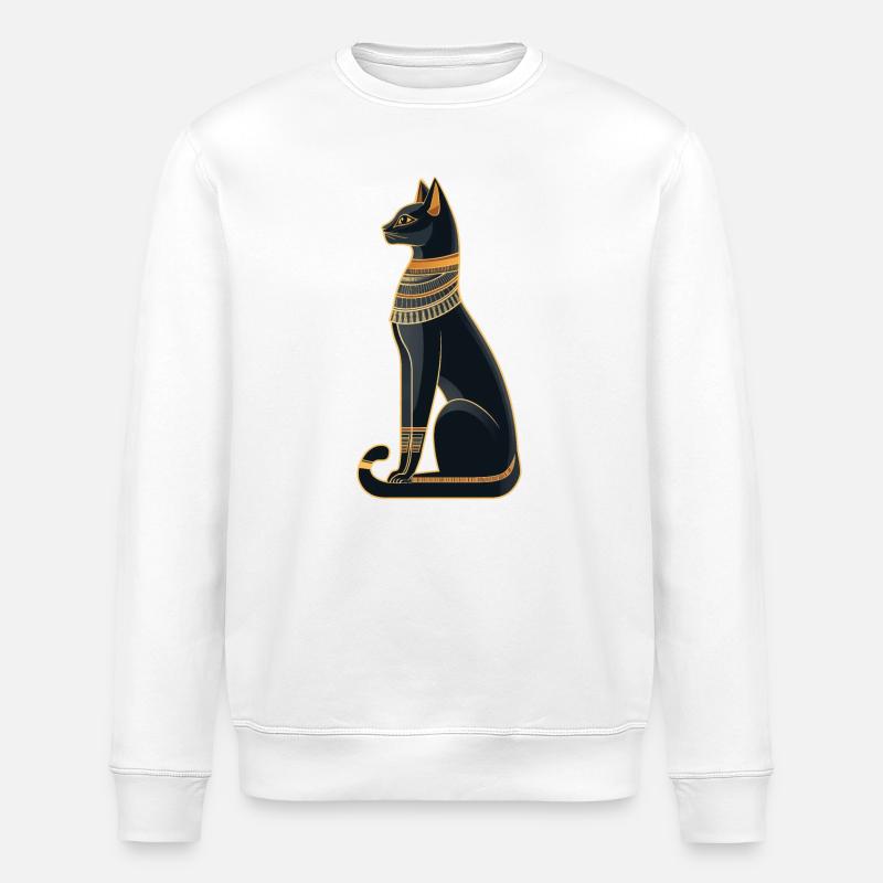 Chat égyptien - Sweat bio ROLLER Stanley/Stella Unisexe - blanc