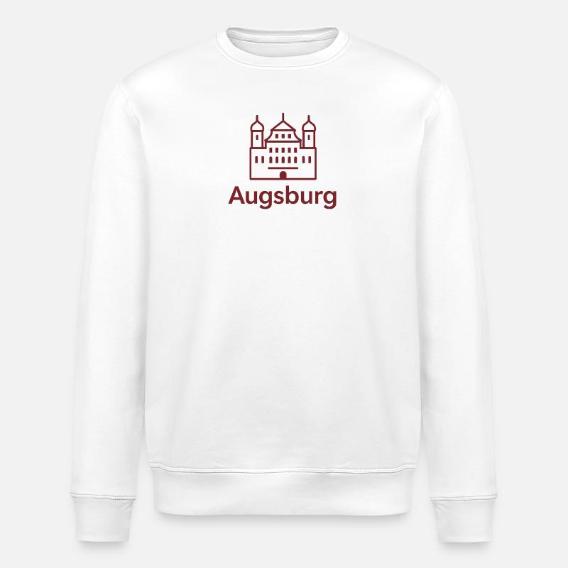 Augsburg Skyline Schlosslinie - Stanley/Stella Unisex Bio-Sweatshirt ROLLER - Weiß