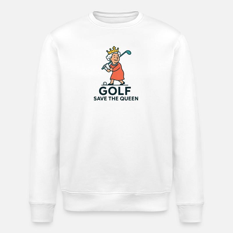 Golf save the Queen 2 - Sweat bio ROLLER Stanley/Stella Unisexe - blanc