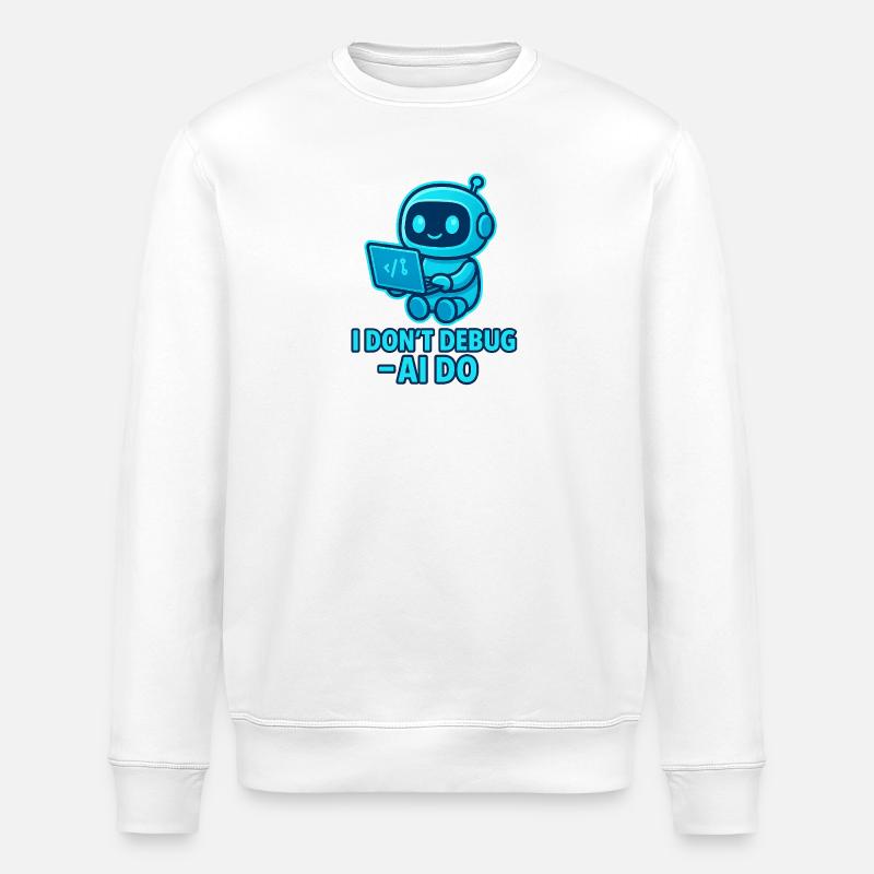 AI Debug: AI takes over debugging - Stanley/Stella ROLLER Unisex Organic Sweatshirt - white