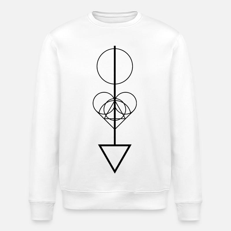 Geometrischer Pfeil - Stanley/Stella Unisex Bio-Sweatshirt ROLLER - Weiß