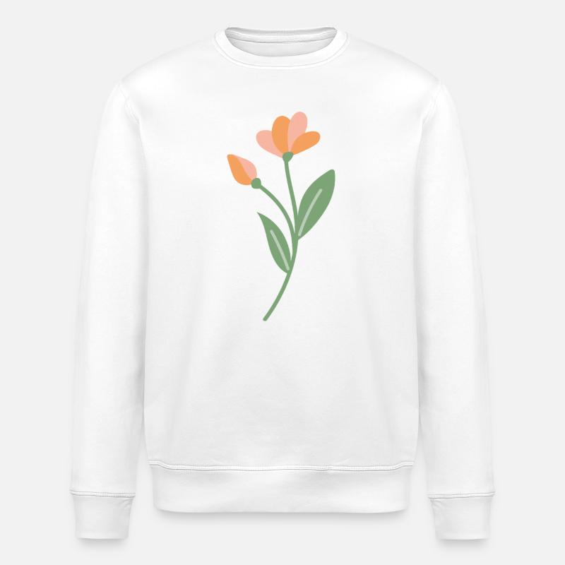 Blume - Stanley/Stella Unisex Bio-Sweatshirt ROLLER - Weiß