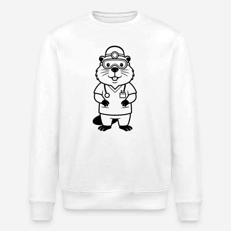 Biberarzt - Stanley/Stella Unisex Bio-Sweatshirt ROLLER - Weiß