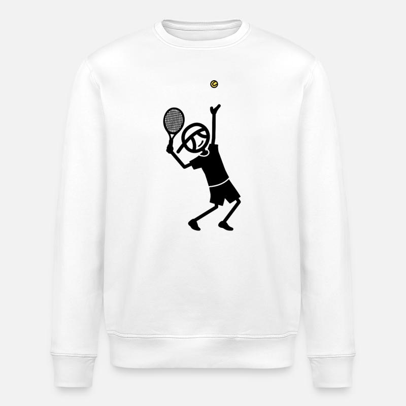 Tennis-Aufschlag-Trophäen-Position - Stanley/Stella Unisex Bio-Sweatshirt ROLLER - Weiß