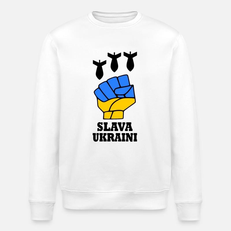 Slava ukraini - Sweat bio ROLLER Stanley/Stella Unisexe - blanc