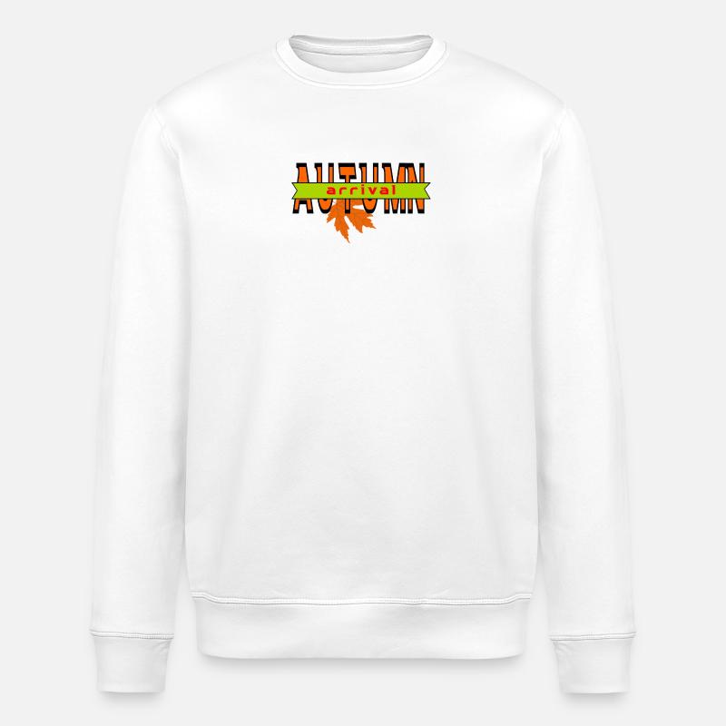 Herbstblatt Ankunft Grafikdesign - Stanley/Stella Unisex Bio-Sweatshirt ROLLER - Weiß