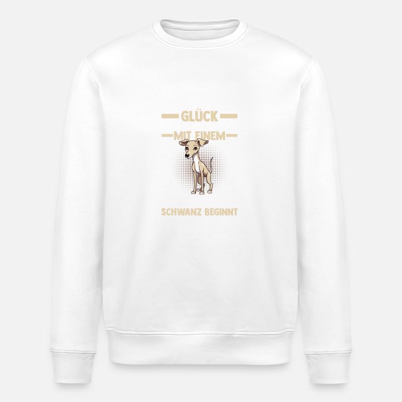Chien Whippet - Sweat bio ROLLER Stanley/Stella Unisexe - blanc