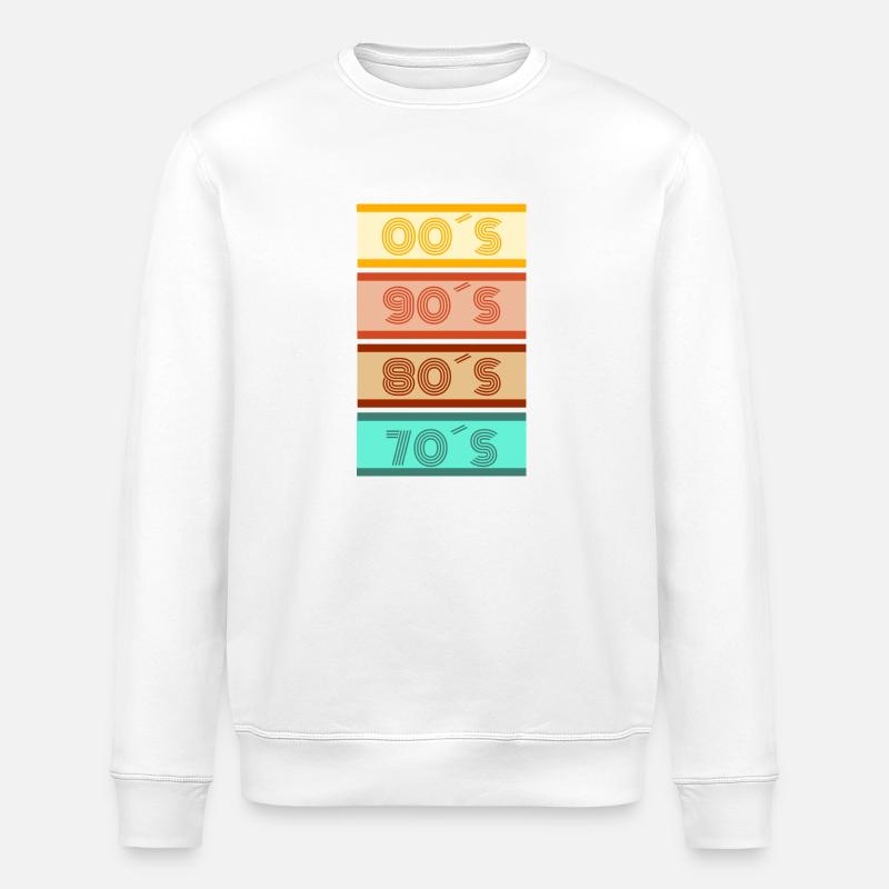 Jahrzehnte in bunt - Stanley/Stella Unisex Bio-Sweatshirt ROLLER - Weiß