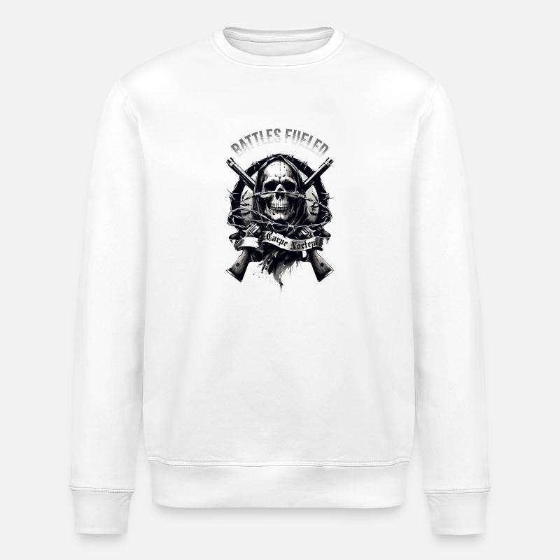 La colère du chasseur - Sweat bio ROLLER Stanley/Stella Unisexe - blanc