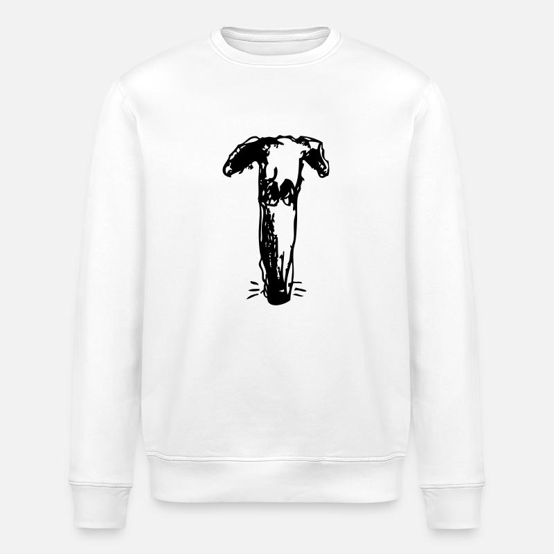 Windhund Kopf - Stanley/Stella Unisex Bio-Sweatshirt ROLLER - Weiß