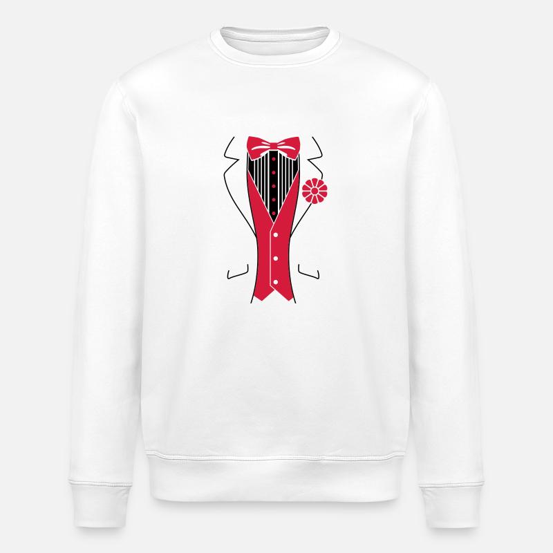 Tuxedo Smoking - Stanley/Stella Unisex Bio-Sweatshirt ROLLER - Weiß