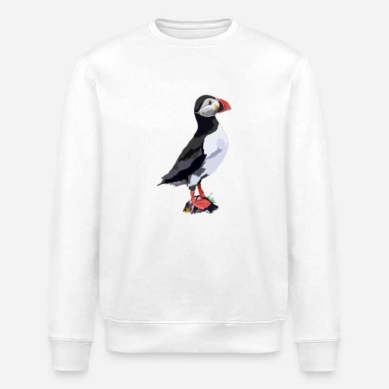 Papageitaucher - Stanley/Stella Unisex Bio-Sweatshirt ROLLER - Weiß