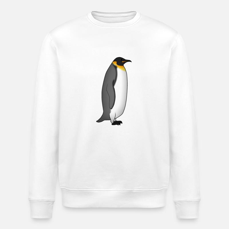 Kaiserpinguin steht - Stanley/Stella Unisex Bio-Sweatshirt ROLLER - Weiß