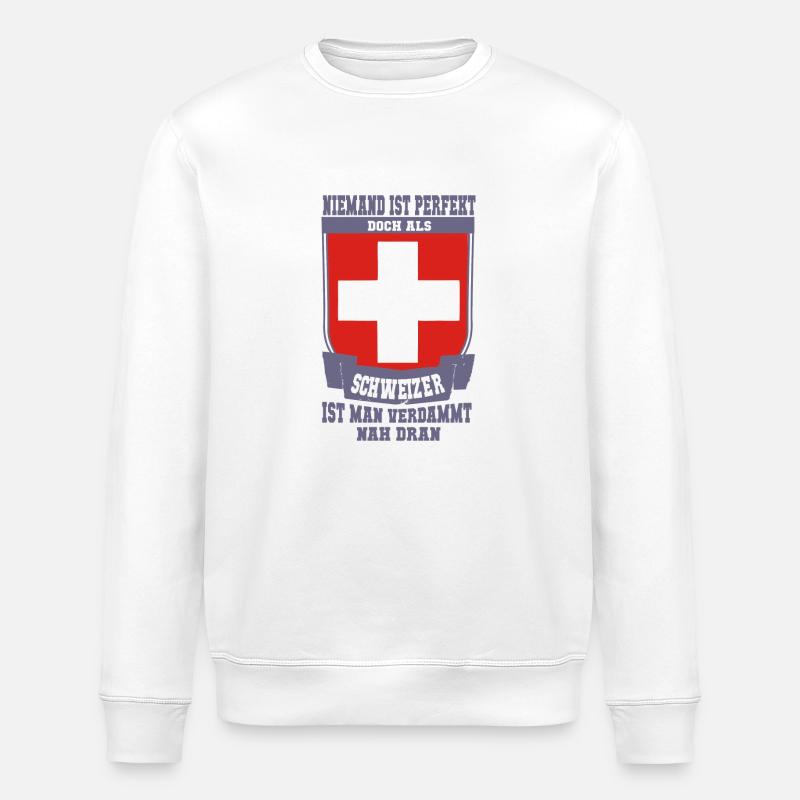 Schweizer Perfekt - Stanley/Stella Unisex Bio-Sweatshirt ROLLER - Weiß