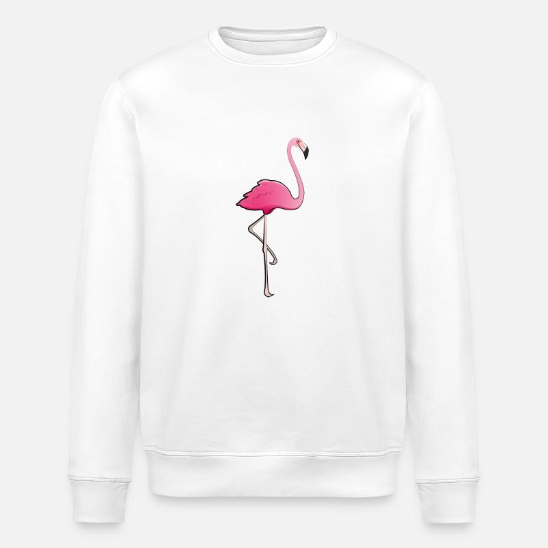 Flamingo - Stanley/Stella Unisex Bio-Sweatshirt ROLLER - Weiß