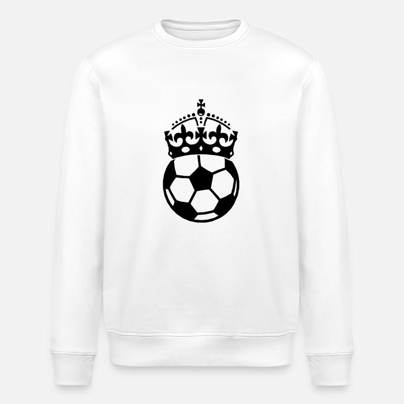 soccer crown - Stanley/Stella ROLLER Unisex Organic Sweatshirt - white