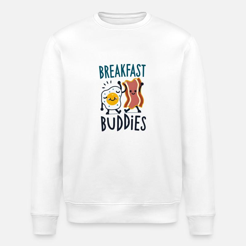 Breakfast Buddies - Stanley/Stella Unisex Bio-Sweatshirt ROLLER - Weiß