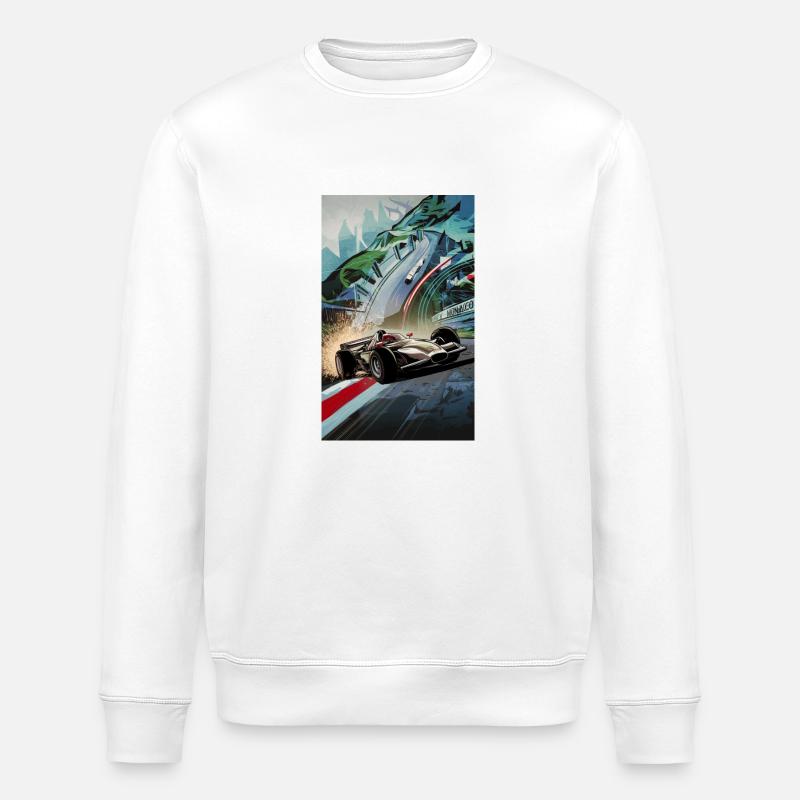 Racecar - Stanley/Stella Unisex Bio-Sweatshirt ROLLER - Weiß