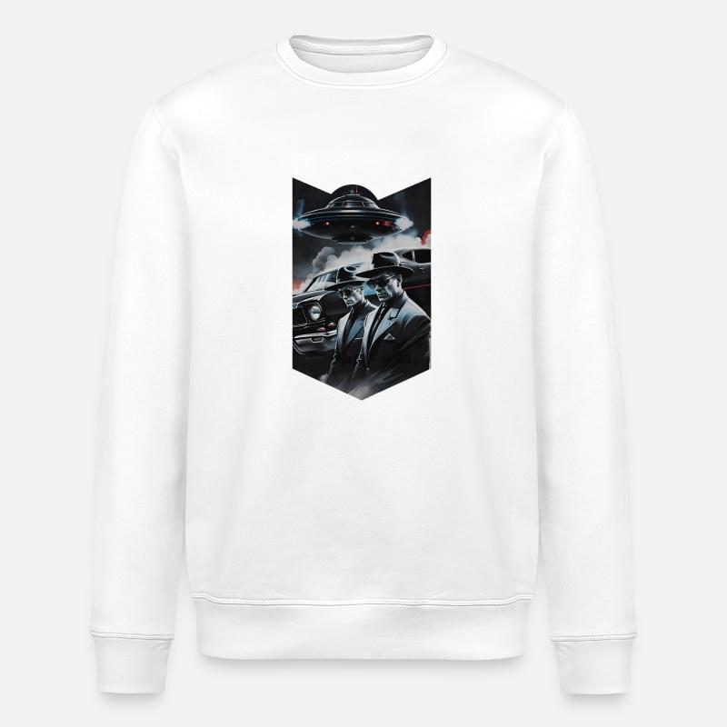 Sci-Fi agents - Stanley/Stella ROLLER Unisex Organic Sweatshirt - white