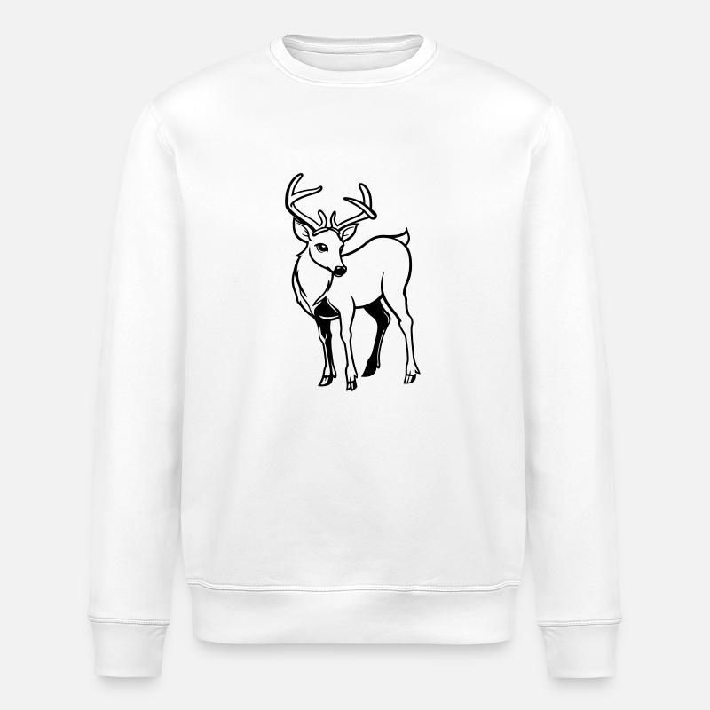 Deer Deer Comic - Stanley/Stella ROLLER Unisex Organic Sweatshirt - white