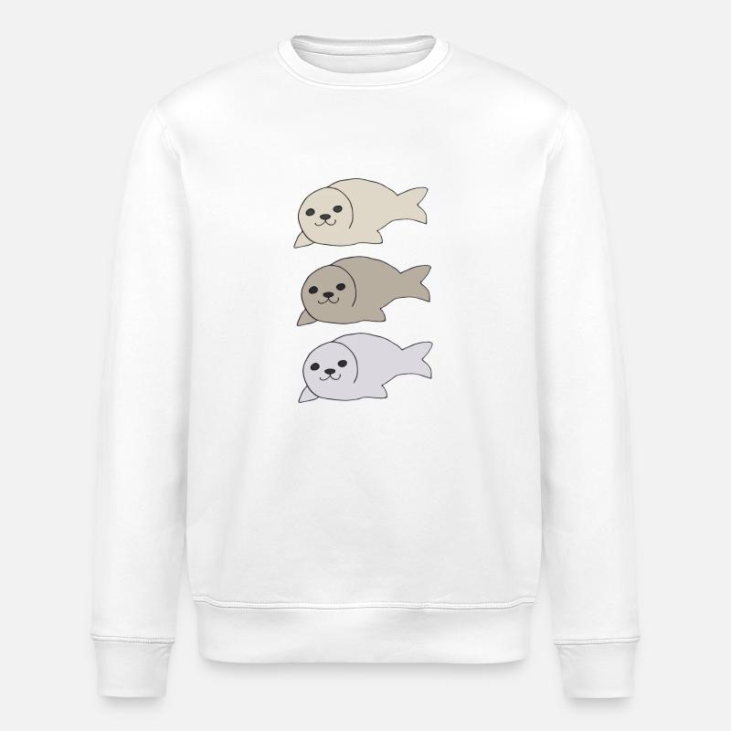 robbe triple - Stanley/Stella ROLLER Unisex Organic Sweatshirt - white