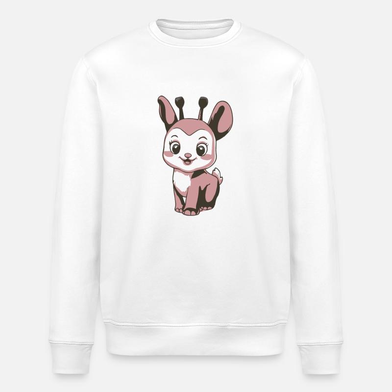 SÜSSES TIER - Stanley/Stella Unisex Bio-Sweatshirt ROLLER - Weiß