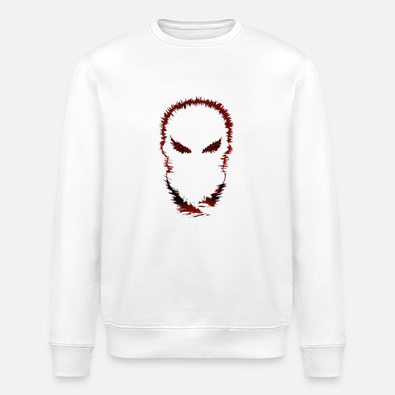 COOLE MASKE - Stanley/Stella Unisex Bio-Sweatshirt ROLLER - Weiß
