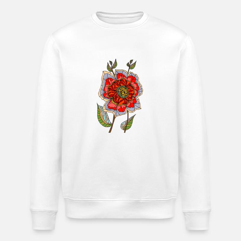 Blume - Stanley/Stella Unisex Bio-Sweatshirt ROLLER - Weiß