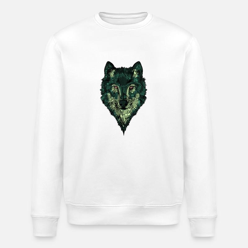 Wolf - Stanley/Stella ROLLER Unisex Organic Sweatshirt - white