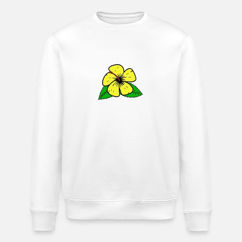 Fleur tropicale - Sweat bio ROLLER Stanley/Stella Unisexe - blanc