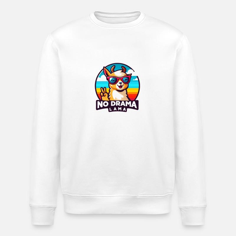 Pas de drame Lama - Sweat bio ROLLER Stanley/Stella Unisexe - blanc