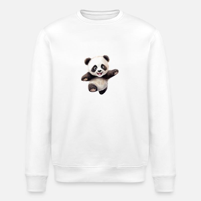 Panda Markus - Sweat bio ROLLER Stanley/Stella Unisexe - blanc