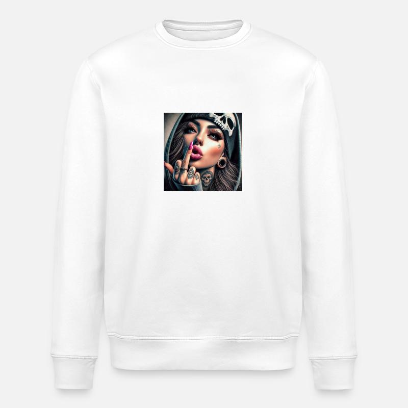 Fuck u - Stanley/Stella Unisex Bio-Sweatshirt ROLLER - Weiß